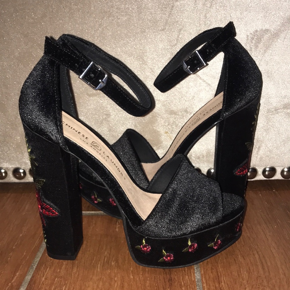 Black Velvet Heels